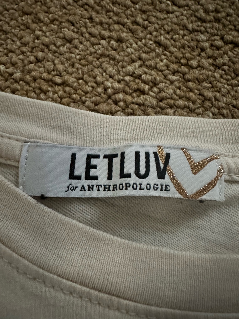 LetLuv for Anthropologie Bowie 1973 Graphic Tee - Cream with Black & Red Accents - Picture 2 of 3
